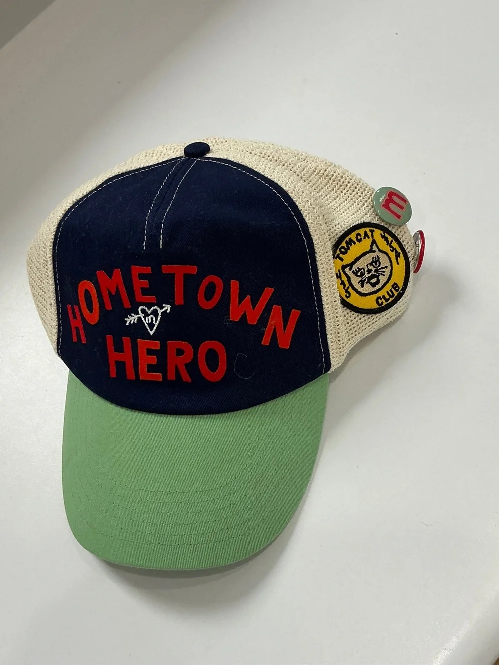 MOTHER Hometown Hero Navy, Cream & Green Trucker Hat